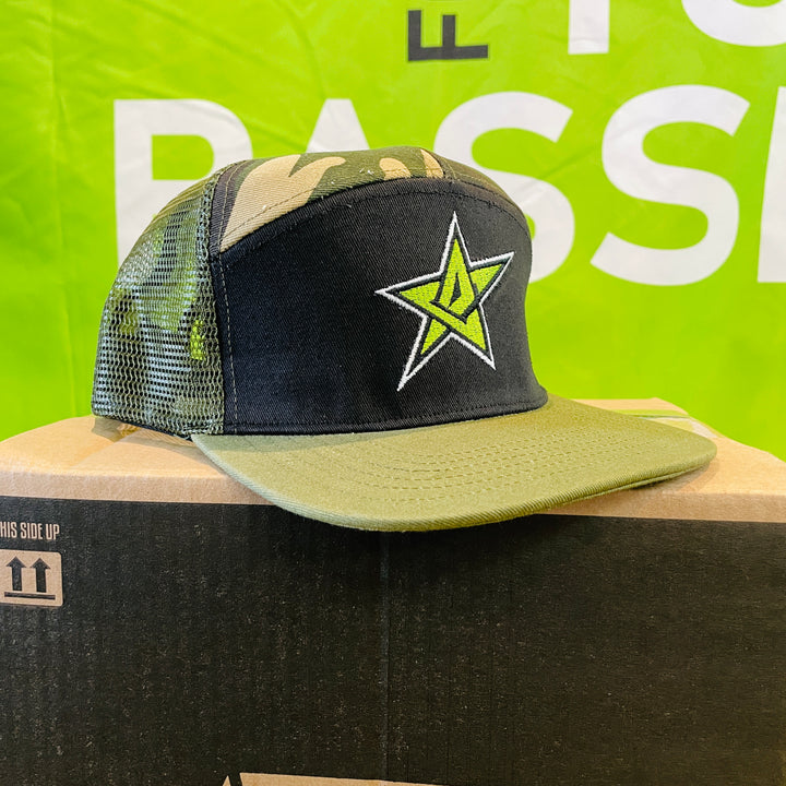 Dirt-Care Trucker Flat Hat – Camo Edition