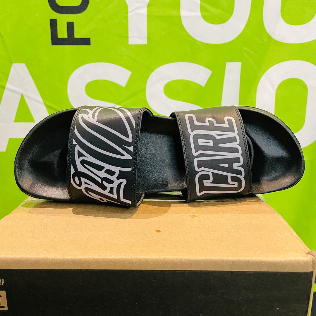 Dirt-Care Black Slide Sandals