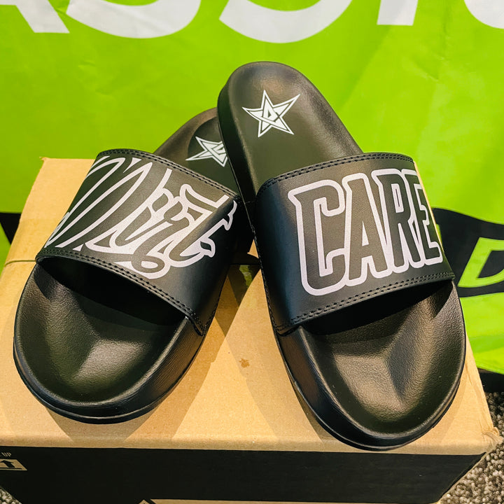 Dirt-Care Black Slide Sandals