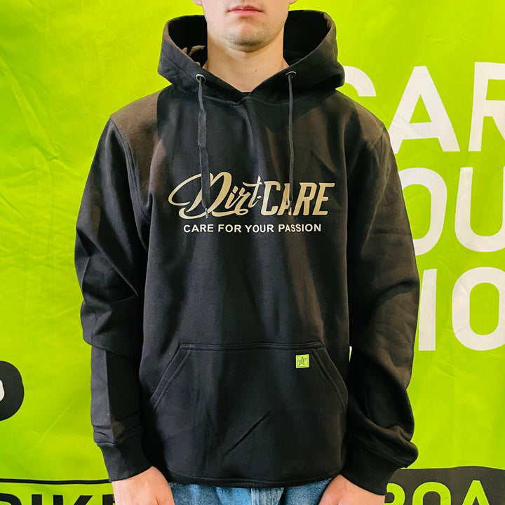 Dirt-Care Classic Logo Hoodie – Black & Gold
